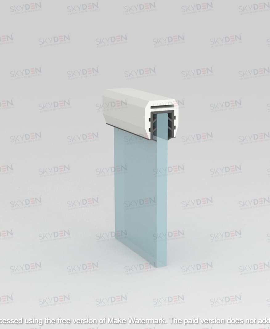 Handrail HR-03 Aluminum Glass Railing Handrail Profile for Balcony and Staircase, Compact Modern Design, Durable Finish, Easy Installation, Suitable for Indoor and Outdoor Projects 